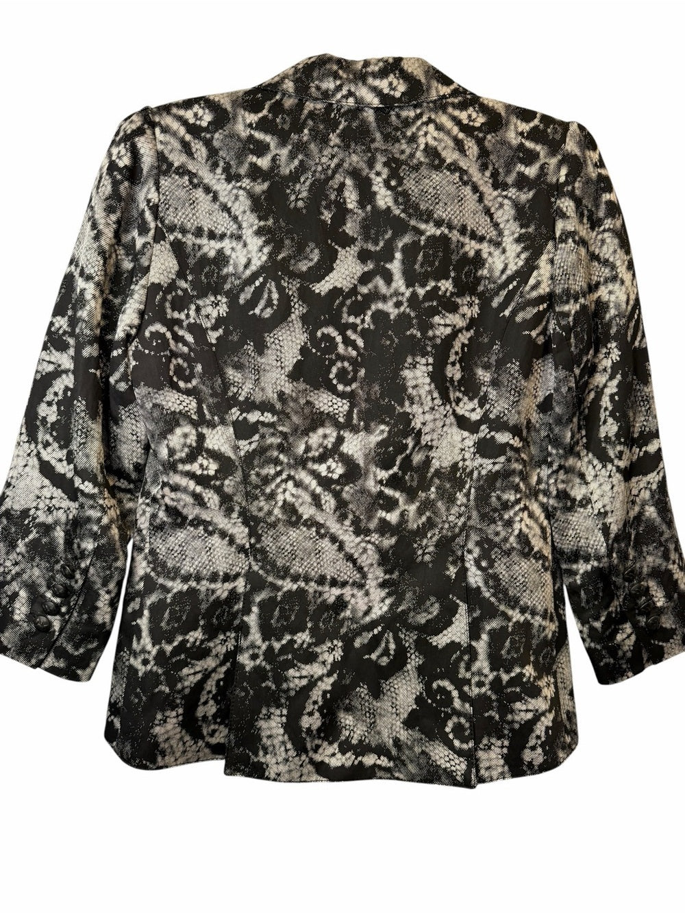 Smythe Black & White Snake-Print Blazer