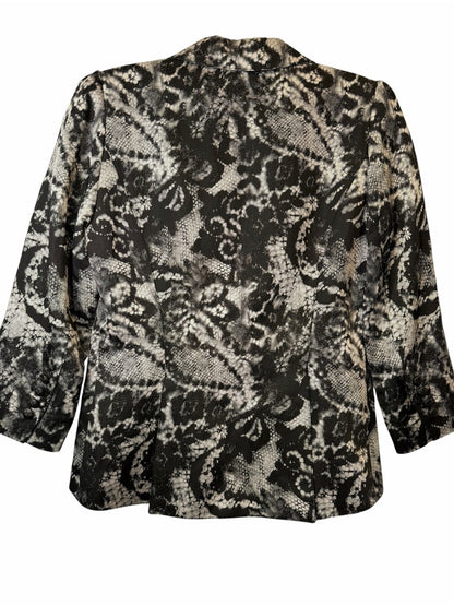 Smythe Black & White Snake-Print Blazer