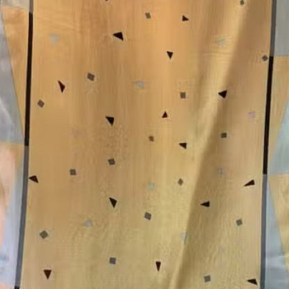 Monique Martins - Chic Peach and Gray Women's Silk Scarf