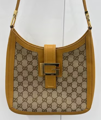 Vintage Gucci Leather and Canvas Bag