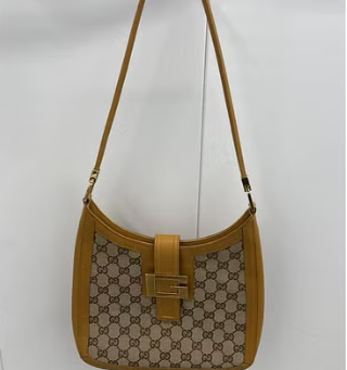 Vintage Gucci Leather and Canvas Bag