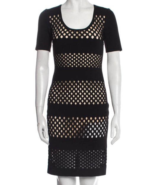 Fendi Scoop Neck Mini Dress
