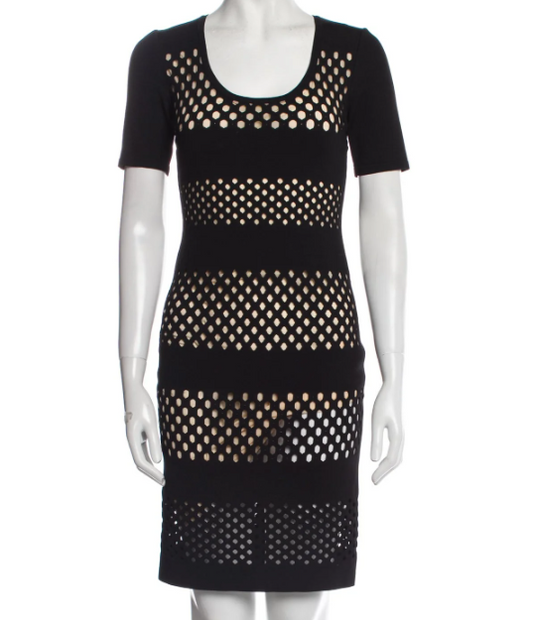 Fendi Scoop Neck Mini Dress