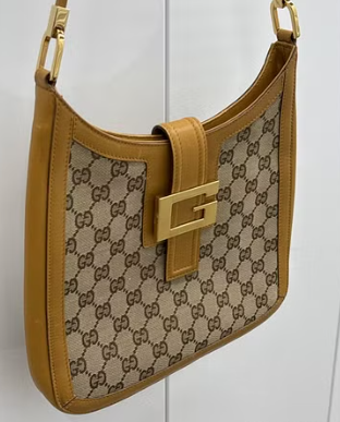 Vintage Gucci Leather and Canvas Bag