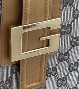 Vintage Gucci Leather and Canvas Bag