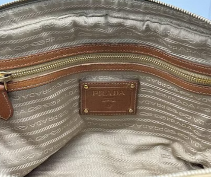 Prada Jacquard Leather Handbag