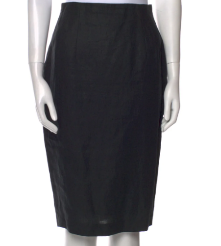 Fendi Linen Knee Length Skirt