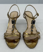 Prada Milano Gold Leather Sandals