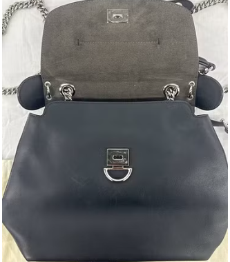 Fendi Black Leather Backpack Bag