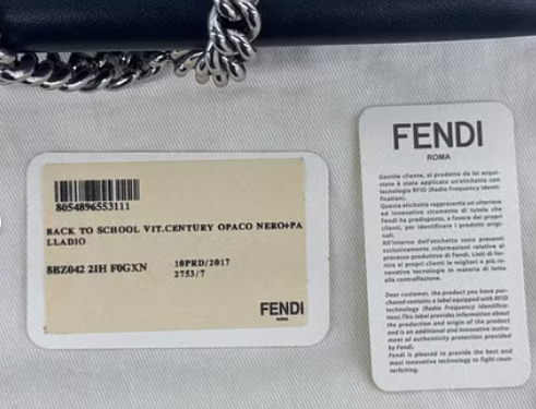 Fendi Black Leather Backpack Bag