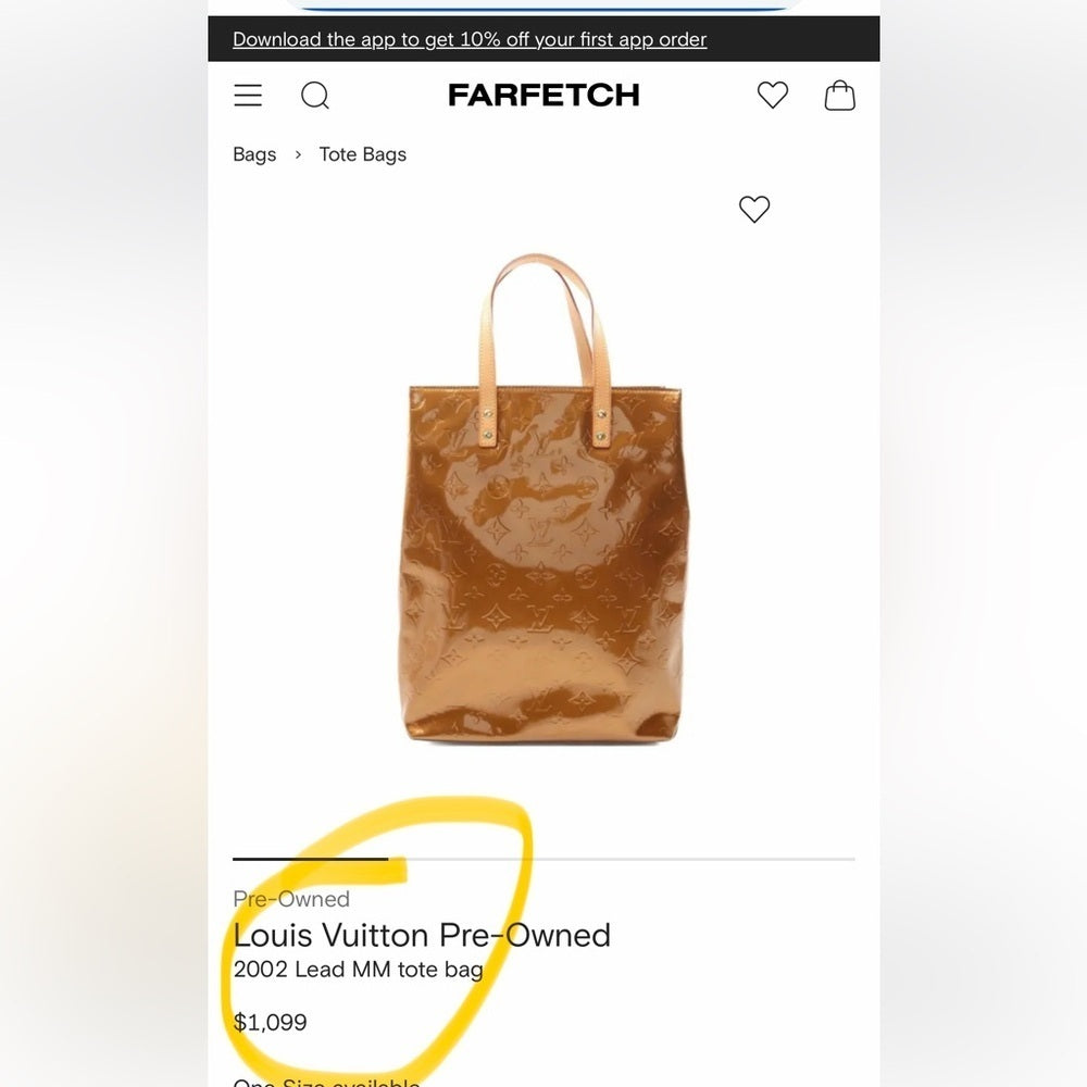 Louis Vuitton Shiny Brown Tote