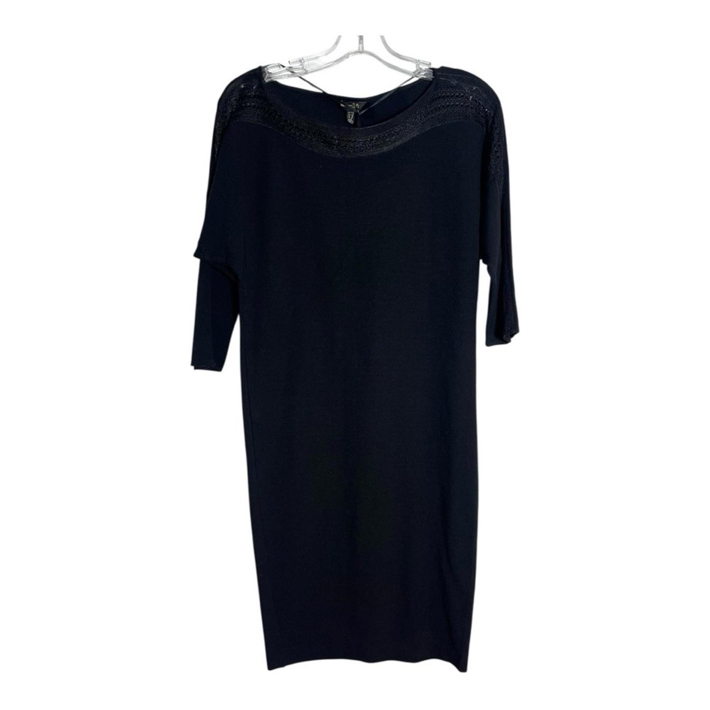 Massimo Dutti Black Long Sleeve Dress