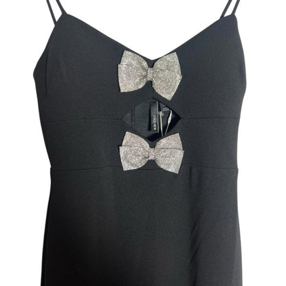 Ever New Elegant Black Maxi Dress with Silver Accents