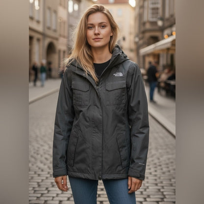 The North Face Women's Gray Jacket - Casual Street Style - Size M