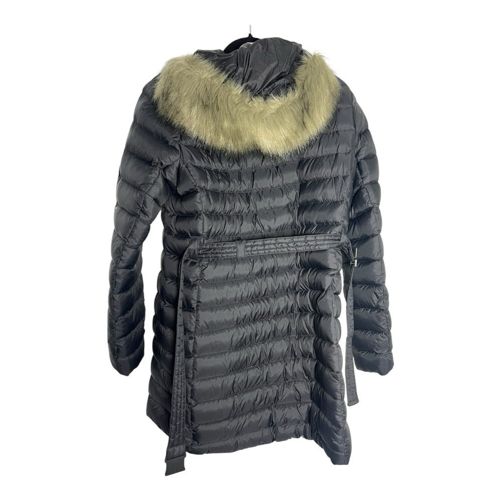The North Face Women's Gray Belted Puffer Jacket - Winter Warm - Causal Size M