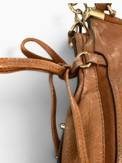 Coach Chelsea Extra Large - Brown Leather Shoulder Bag with Chain Accents