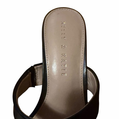 Kelly & Katie Black Block Heel Mules - Worn Once