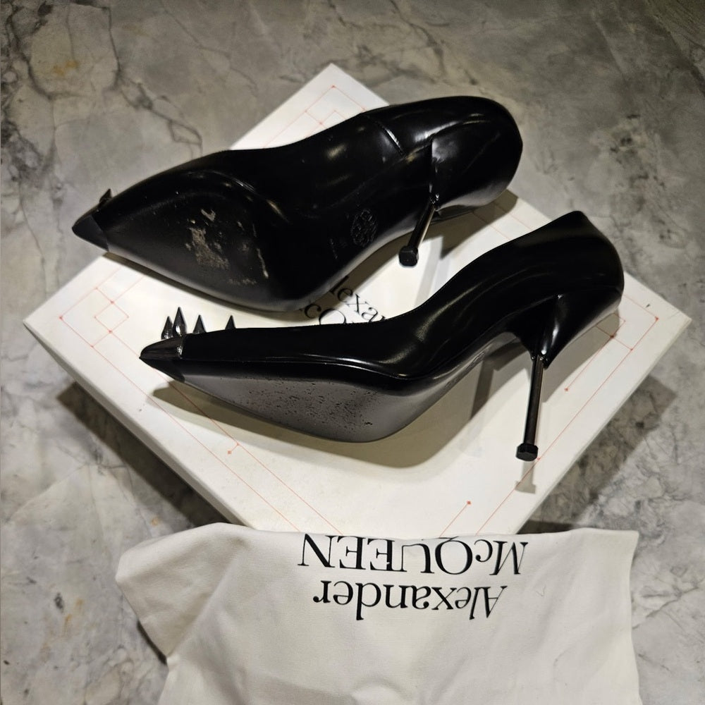 Alexander McQueen Black Studded Heels - Date Night - Sophisticated - Size 9.5