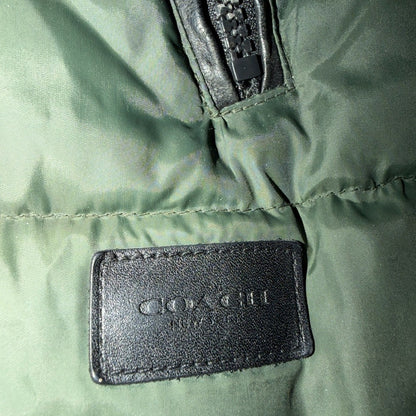Coach Green and Black Puffer Vest - Size XS