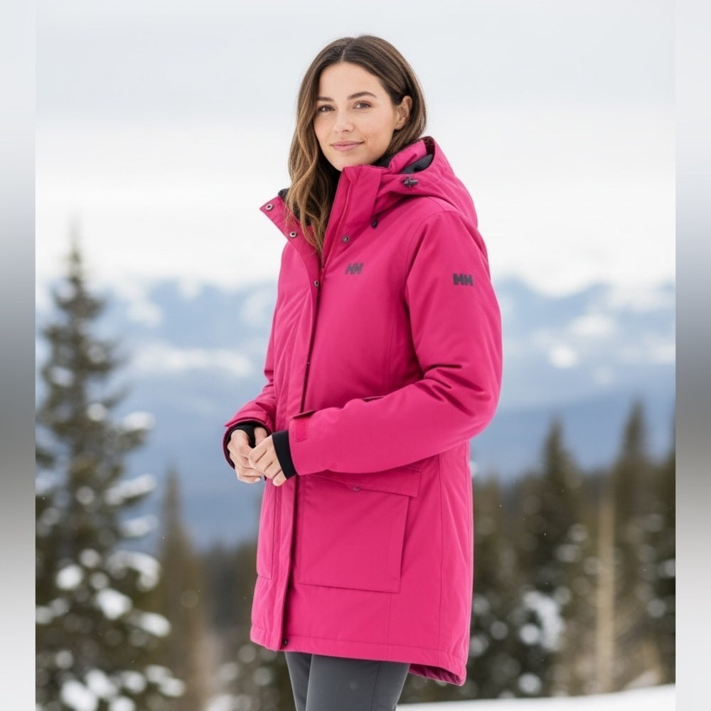 Helly Hansen Women's Vibrant Pink Ski Jacket, Casual , Sport Style - Size M