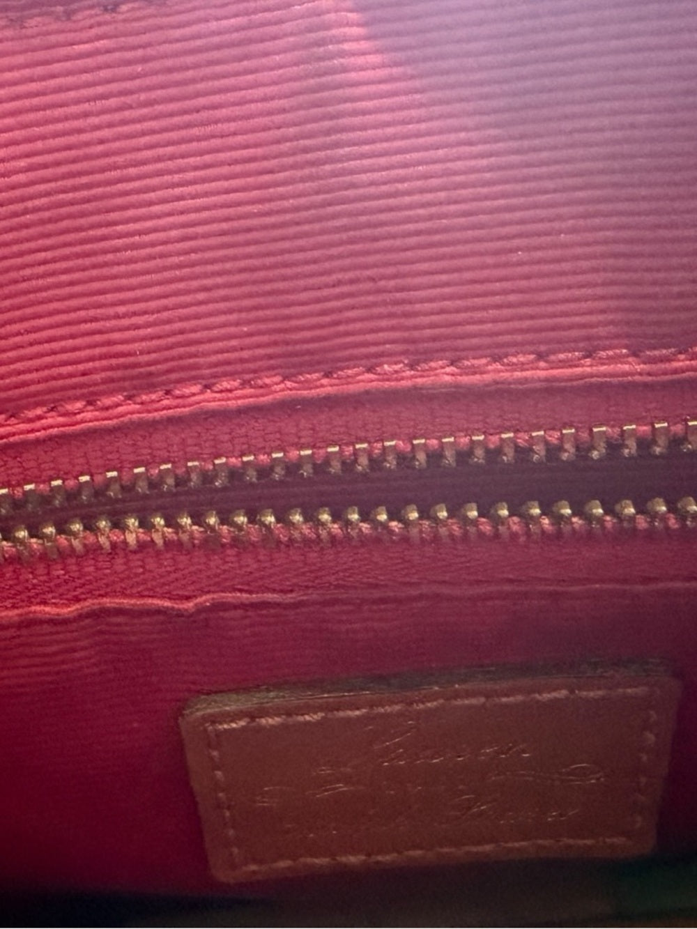 Ralph Lauren Camel/Tan Leather Satchel with Buckle Detail