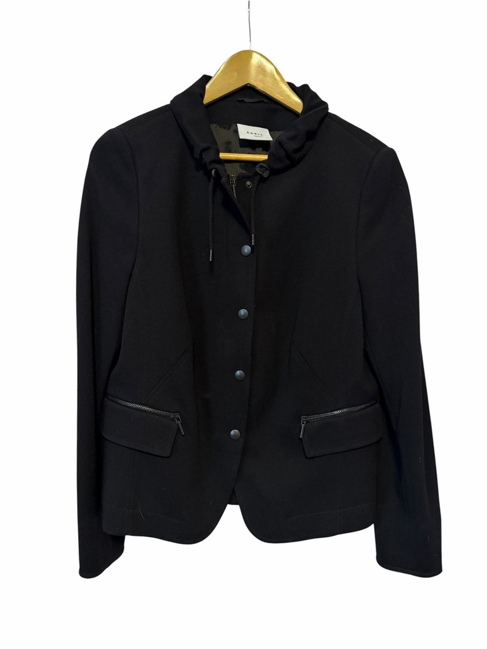 Akris Punto Black Hooded Jacket