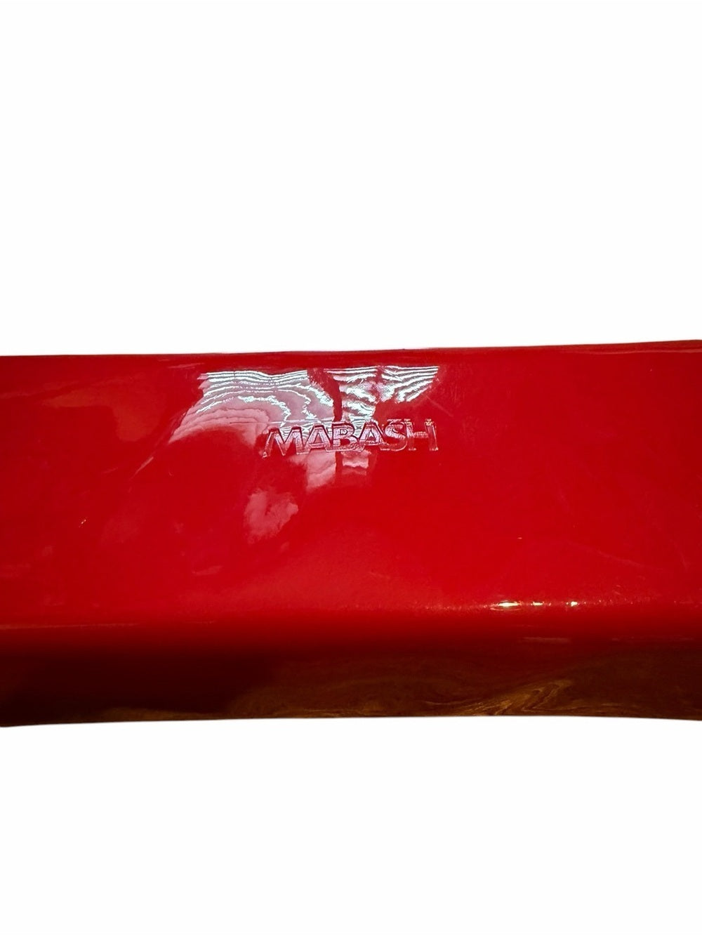 Mabash - Glossy Red Patent Leather Fold-Over Clutch - Date Night