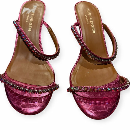 Kurt Geiger Pink Embellished Women's Sandals - Size 40