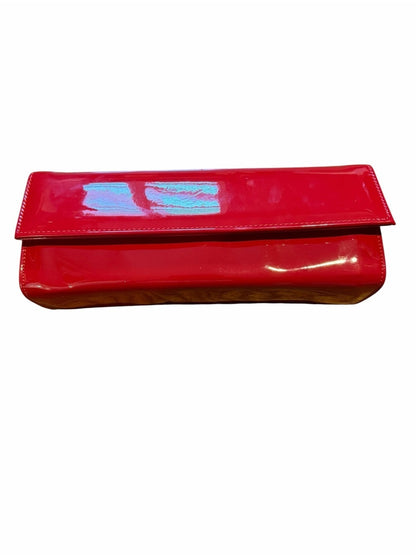 Mabash - Glossy Red Patent Leather Fold-Over Clutch - Date Night