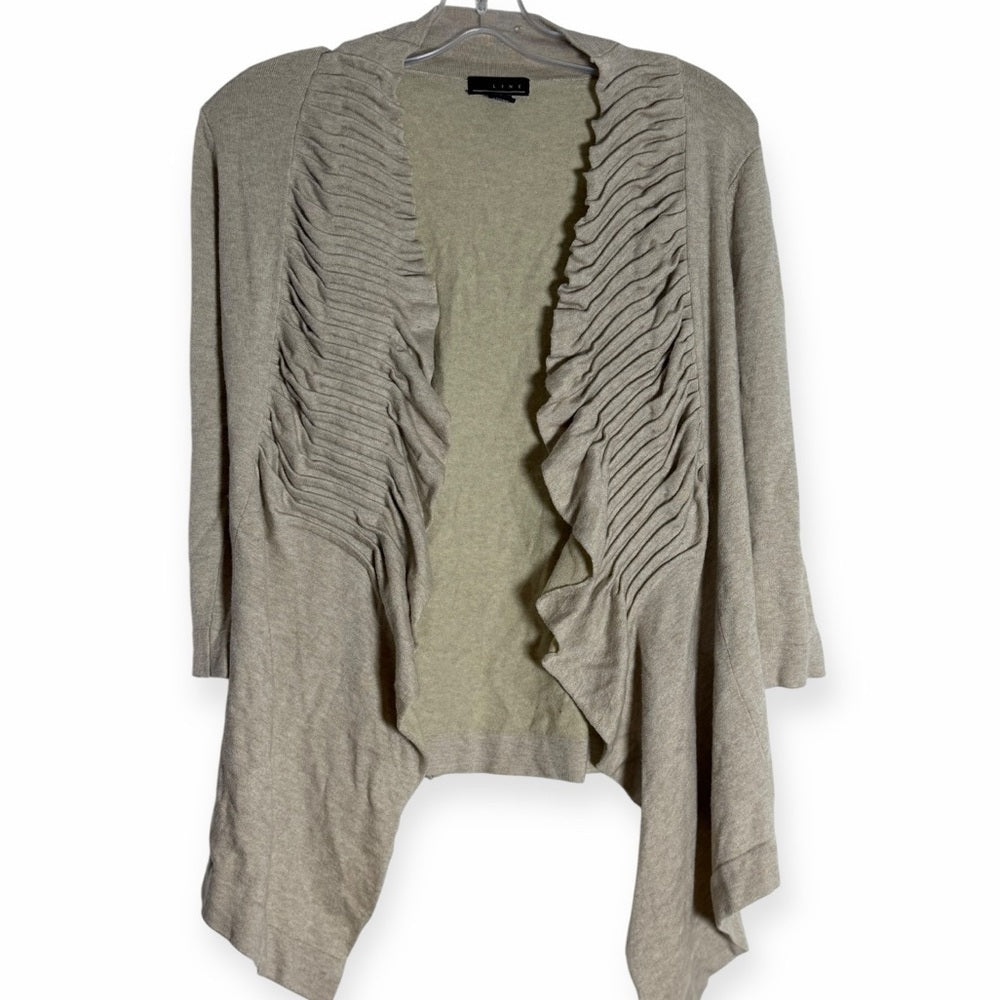 Line  - Designer Chic Light Gray Women's Cardigan - Size M