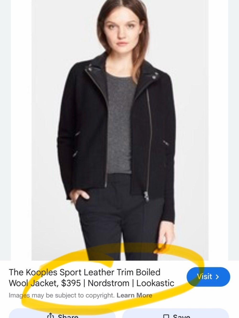 The Kooples Black Bomber Jacket - Casual- Sporty - Size M - Reg. $395