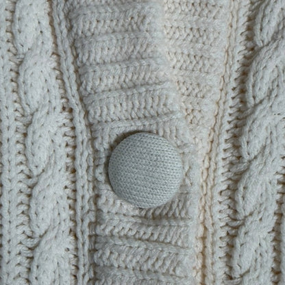 Elegant Cream Knit Cardigan for Women