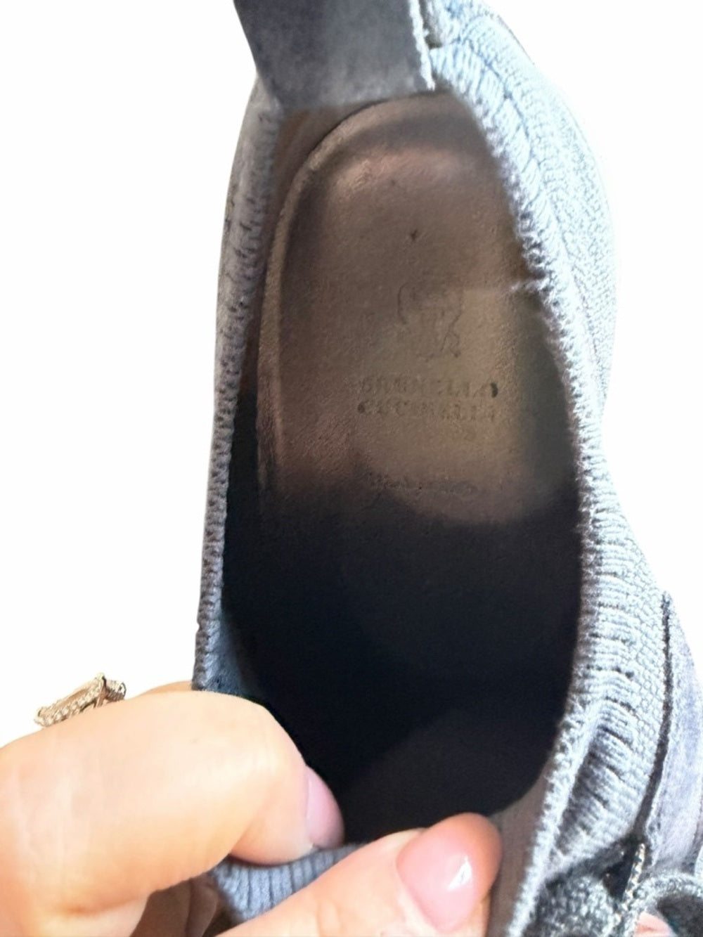 Brunello Cucinelli Black Knit Platform Sneakers with Brown Soles with Box - 9.5