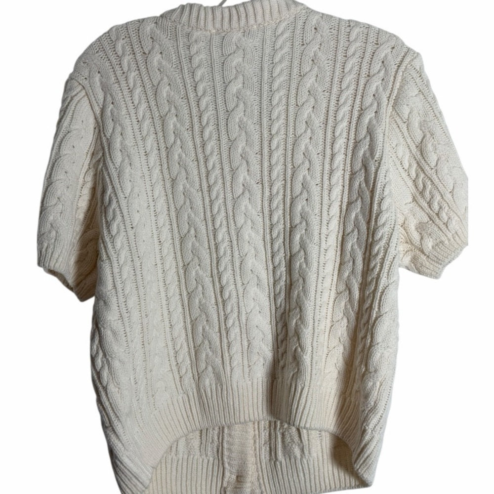 Elegant Cream Knit Cardigan for Women