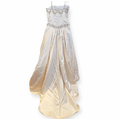 Stunning Cream Bridal Gown with Beaded Accents