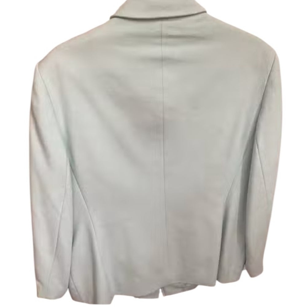 Basler Women's Light Green Blazer - Elevated Office Wear A size 46 (14-16)