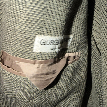 Giorgio Armani Charcoal Double-Breasted Blazer, Office Workwear - Size 48R