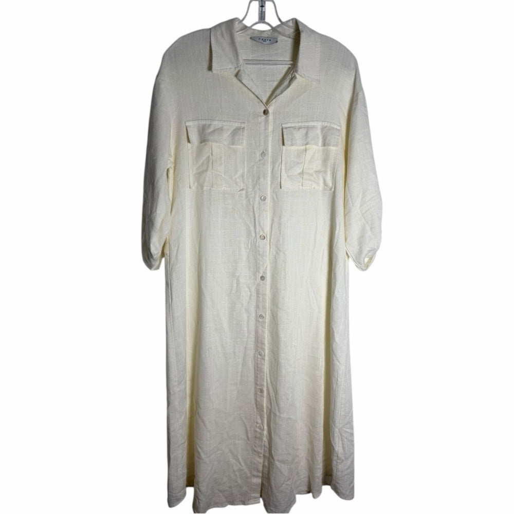 Axara Paris - Cream Button-Down Dress - Size S