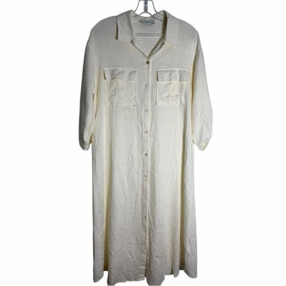 Axara Paris - Cream Button-Down Dress - Size S