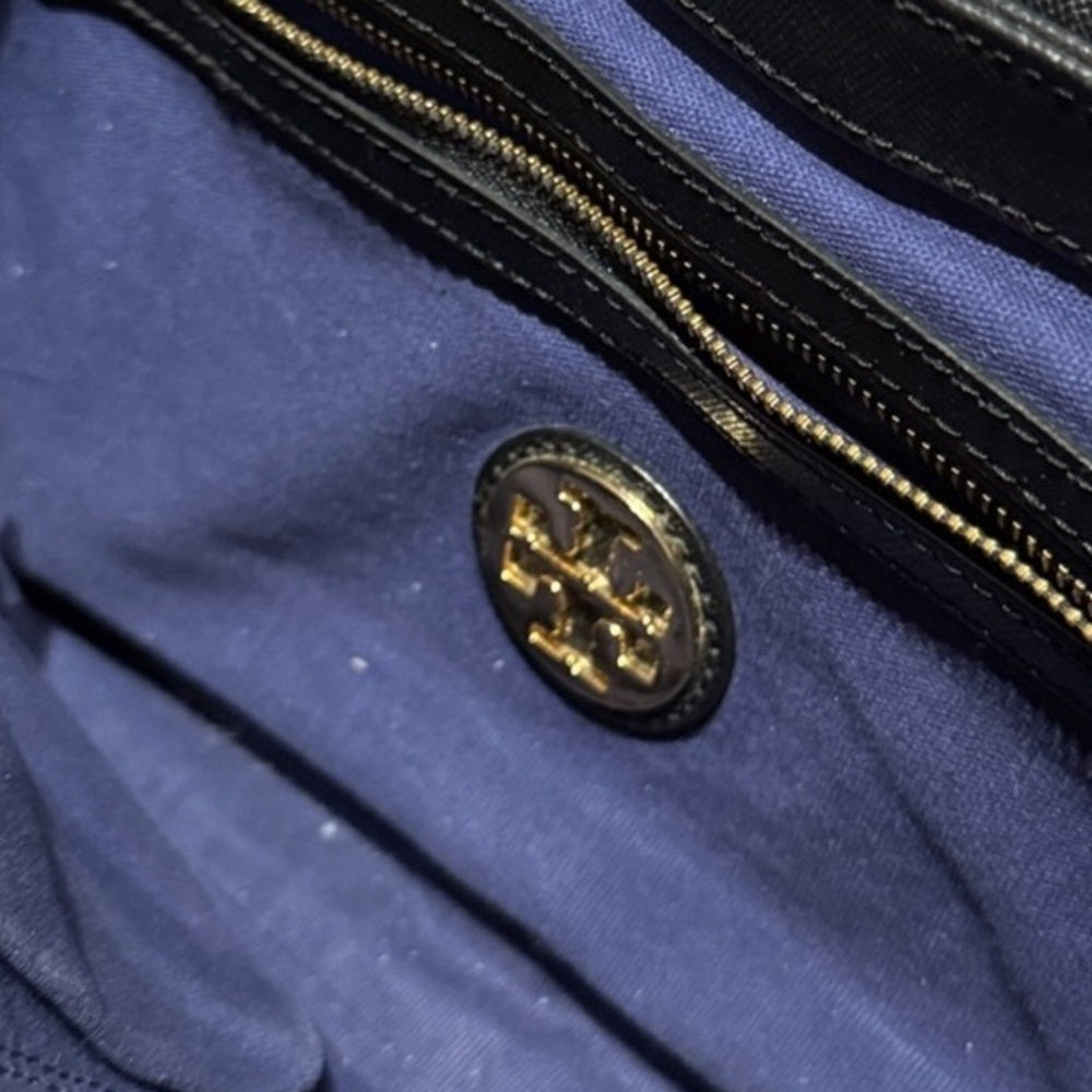Tory Burch Black Leather Flap Shoulder Bag