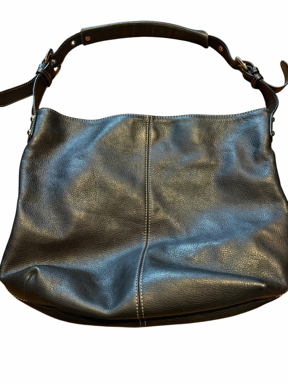 Tignanello Black Pebbled Leather Shoulder Bag - Day to Day