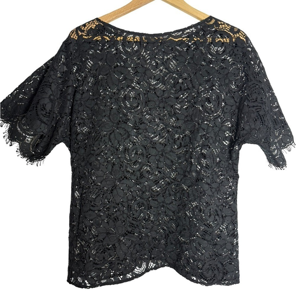 Dolce & Gabbana Black Lace Top - Sophisticated, Elegant - Size 10