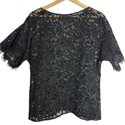 Dolce & Gabbana Black Lace Top - Sophisticated, Elegant - Size 10