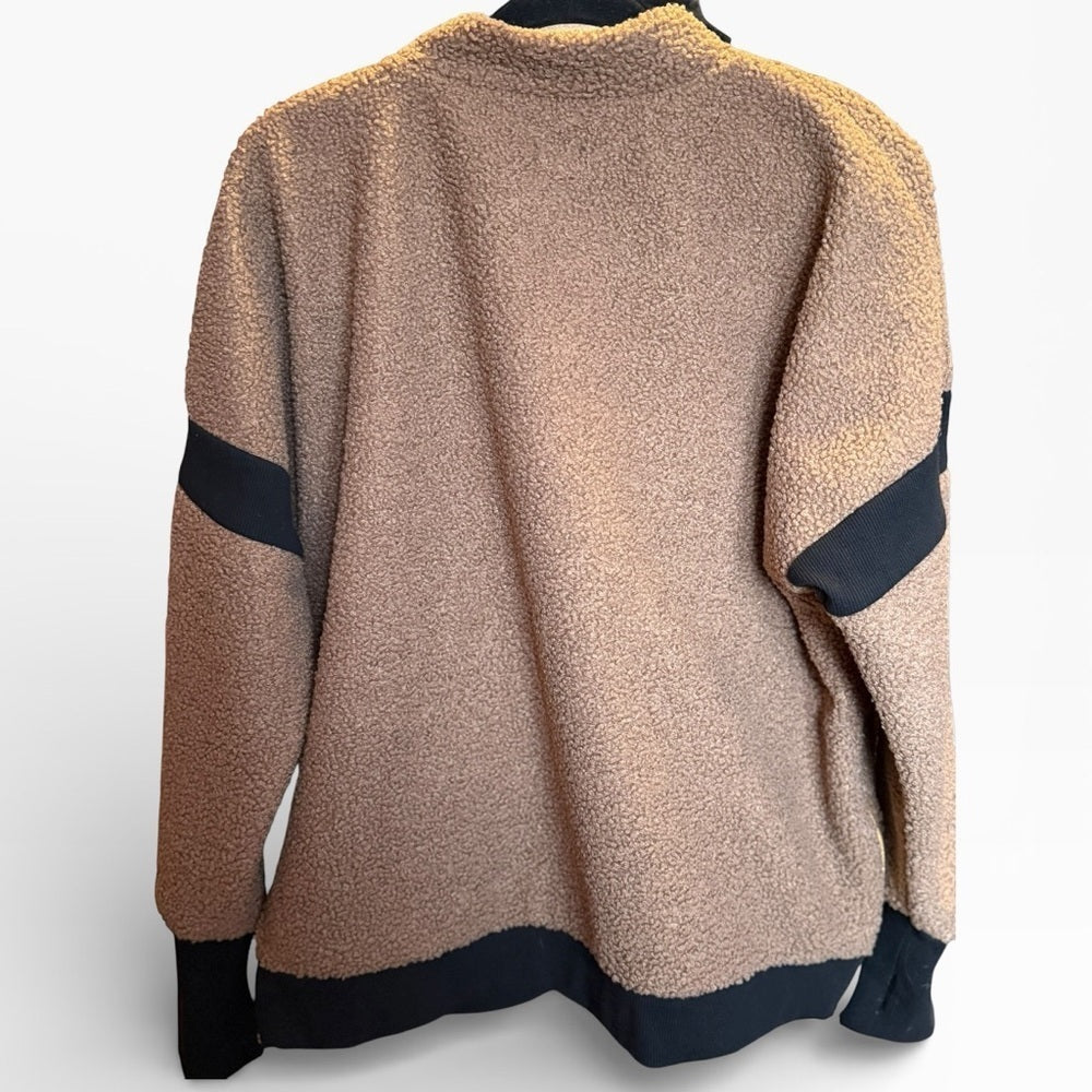Tan and Black Sweater - Warm - Cozy - Size Large