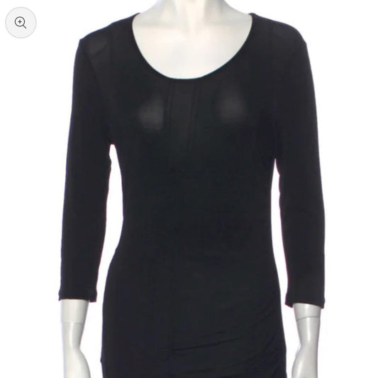 Burberry London Elegant Black Long Sleeve Top