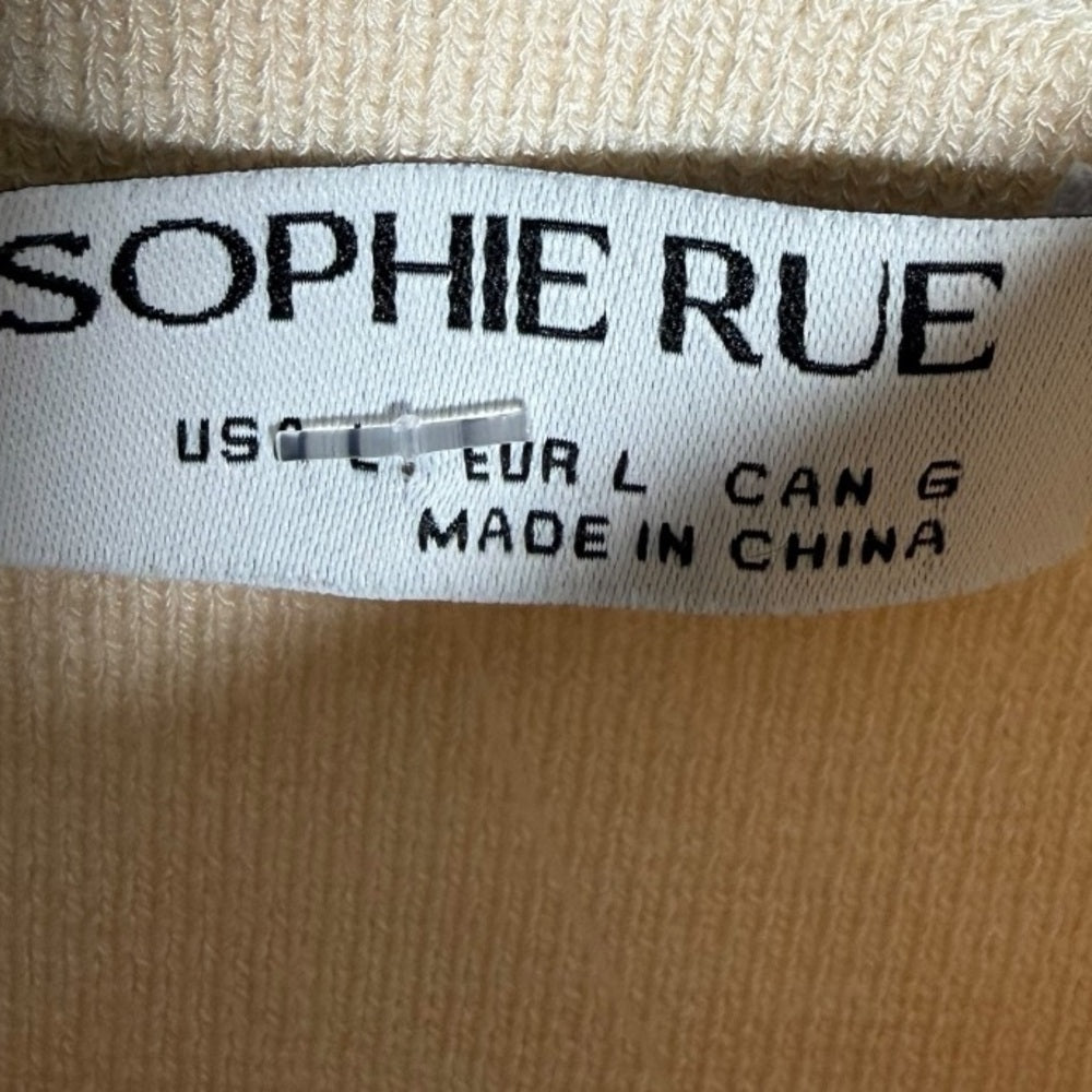 High End Sophie Rue - Elegant Cream Bodysuit - Large
