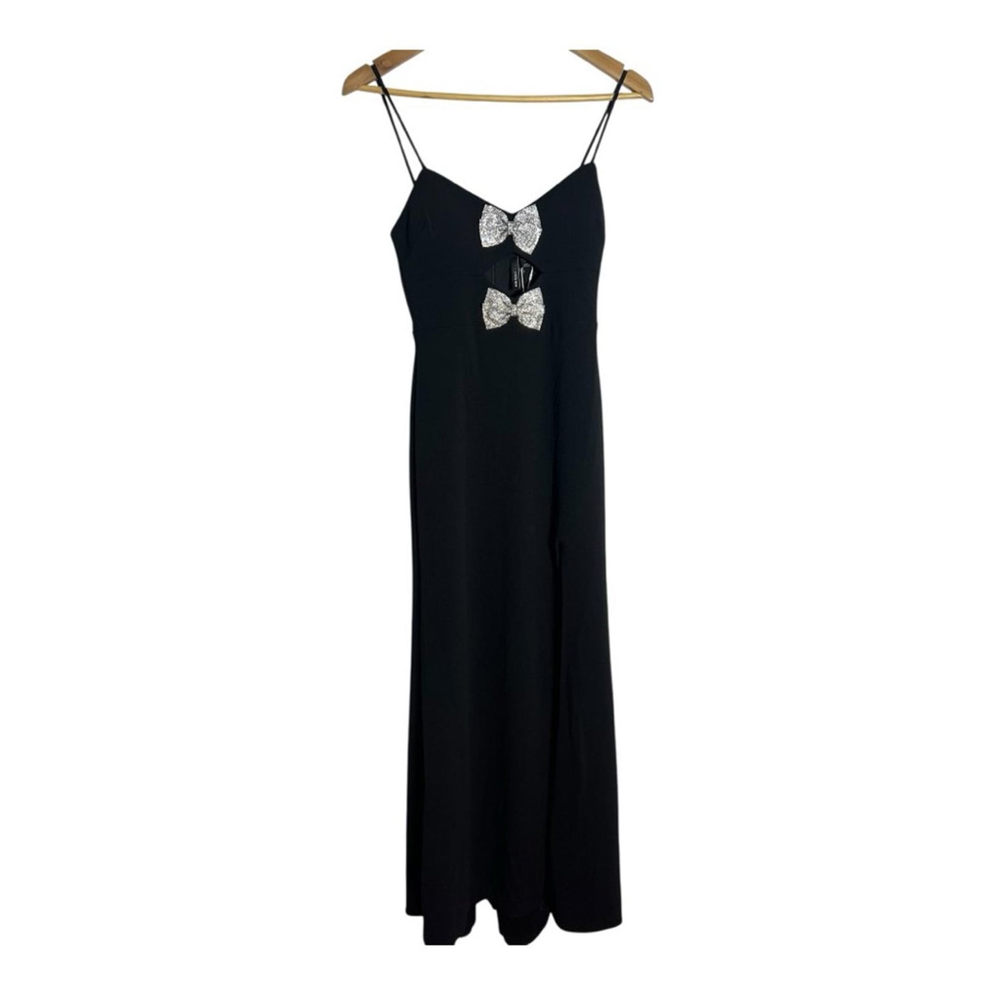 Ever New Elegant Black Maxi Dress with Silver Accents