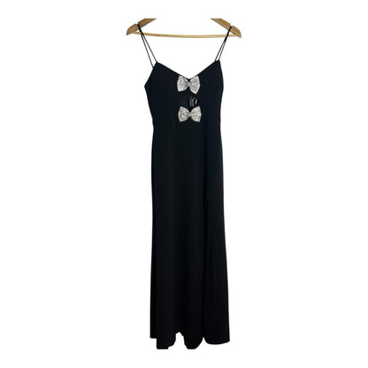Ever New Elegant Black Maxi Dress with Silver Accents