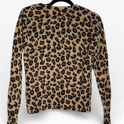 Cynthia Rowley Tan and Black Animal Print Sweater - Size S