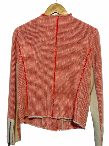 Rebecca Taylor Pink Tweed Zip Moto Jacket